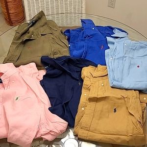 6 Polo Ralph Lauren Silk Linen XL Dress Shirts Classic Fit